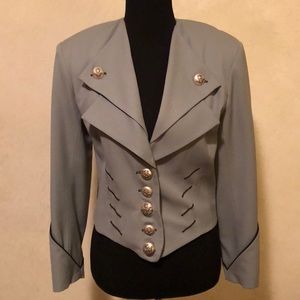 Green designer fitted jacket